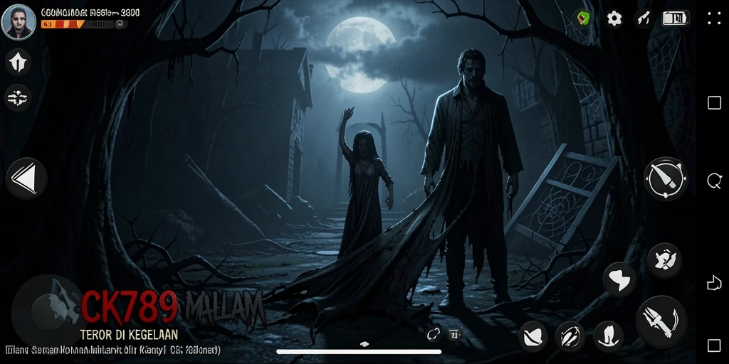 Tampilkan gameplay CK789 dengan suasana mencekam yang menegangkan.
