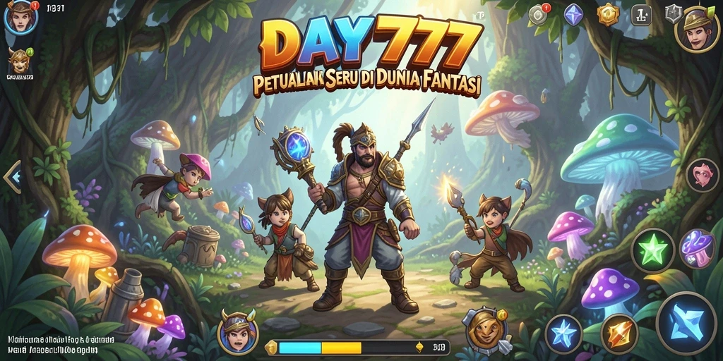 Tampilan aksi mendebarkan dari gameplay RPG DAY777.