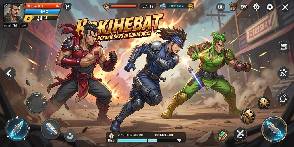 Gameplay HOKIHEBAT yang mendebarkan dan penuh aksi.