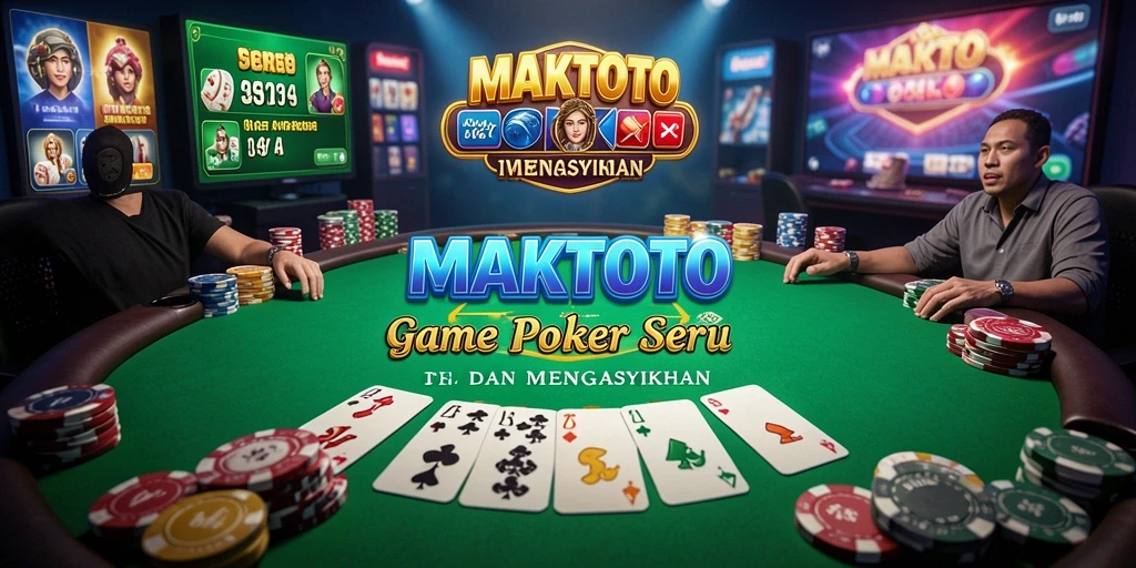 Tampilan gameplay seru dari aplikasi MAKTOTO poker.