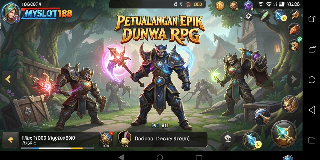 Tampilan gameplay MYSLOT188 yang menakjubkan dalam pertempuran RPG.