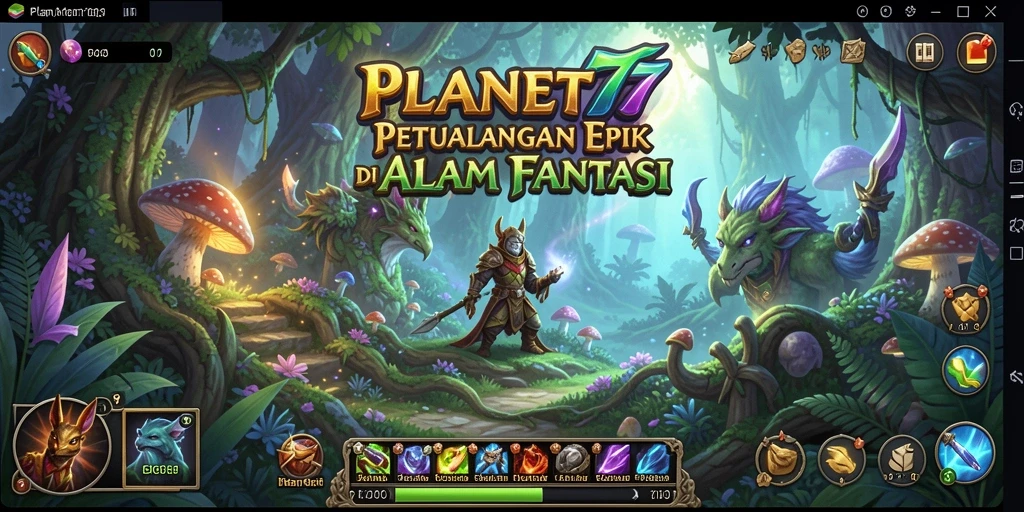 Tampilan gameplay PLANET77 dengan aksi RPG yang dinamis dan menarik.