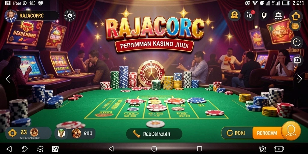 Tampilan screenshot RAJACORC dengan gameplay Kasino yang menarik.