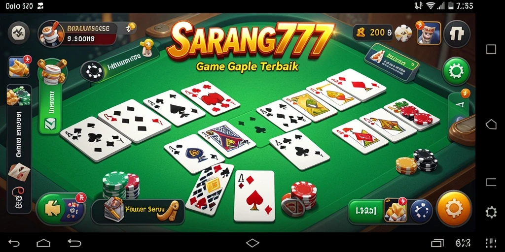 Tampilan gameplay menarik di <strong>SARANG777</strong> yang mengusung suasana Gaple.