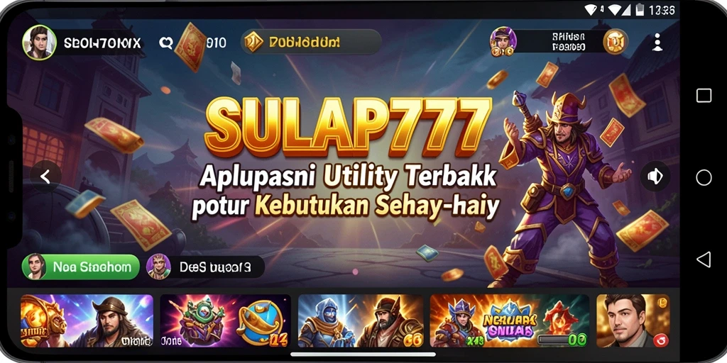 Tampilan utama SULAP777 menampilkan alat bantu Utility yang praktis.